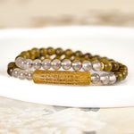 Buddha Stones Red Agate Green Aventurine Five Buddhist Precepts Double Wrap Balance Bracelet