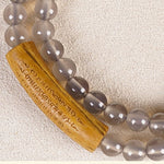 Buddha Stones Red Agate Green Aventurine Five Buddhist Precepts Double Wrap Balance Bracelet