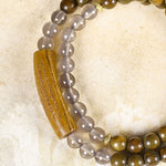 Buddha Stones Red Agate Green Aventurine Five Buddhist Precepts Double Wrap Balance Bracelet