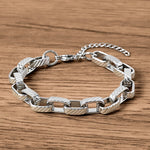 Buddha Stones Chain Chunky Braided Strengthen Cuban Bracelet