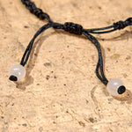 Buddha Stones 999 Sterling Silver Koi Fish White Agate Braided Rope Protection Bracelet