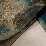 Buddha Stones Cotton Ink Wash Mountain Landscape Pattern Women's Elastic Waist Pants With Pockets