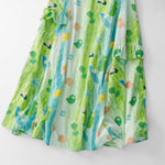 Buddha Stones Summer Washed Watercolor Floral Print Women's Sleeveless Dress