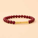 Buddha Stones Cinnabar 999 Sterling Silver Om Mani Padme Hum Wisdom Bracelet