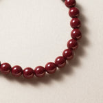 Buddha Stones Cinnabar 999 Sterling Silver Bamboo Blessing Bracelet