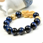 Buddha Stones Natural Tiger Eye Pixiu Fu Character Om Mani Padme Hum Bead Courage Bracelet