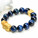Buddha Stones Natural Tiger Eye Pixiu Fu Character Om Mani Padme Hum Bead Courage Bracelet