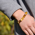 Buddha Stones Natural Tiger Eye Pixiu Fu Character Om Mani Padme Hum Bead Courage Bracelet