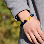 Buddha Stones Natural Tiger Eye Pixiu Fu Character Om Mani Padme Hum Bead Courage Bracelet