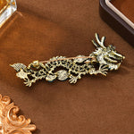 Buddha Stones Blue Dragon Red Turquoise Luck Brooch