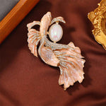 FREE Today: Luck and Wealth Glazed Koi Fish Pearl Brooch