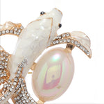 FREE Today: Luck and Wealth Glazed Koi Fish Pearl Brooch