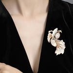 FREE Today: Luck and Wealth Glazed Koi Fish Pearl Brooch