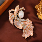 FREE Today: Luck and Wealth Glazed Koi Fish Pearl Brooch