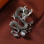 FREE Today: Protection and Strength Domineering Dragon Pearl Brooch