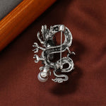 FREE Today: Protection and Strength Domineering Dragon Pearl Brooch