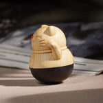FREE Today: Protection and Blessing Attract Wealth Mini Lucky Cat Ebony Beech Wood Carved Decoration 4.7*4cm