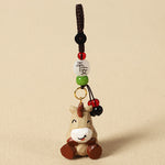 FREE Today: Wisdom and Peace Chinese Zodiac Linden Wood Engraved Plum Blossom Peace Safe Om Mani Padme Hum Key Chain