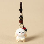FREE Today: Wisdom and Peace Chinese Zodiac Linden Wood Engraved Plum Blossom Peace Safe Om Mani Padme Hum Key Chain