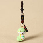 FREE Today: Wisdom and Peace Chinese Zodiac Linden Wood Engraved Plum Blossom Peace Safe Om Mani Padme Hum Key Chain