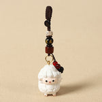 FREE Today: Wisdom and Peace Chinese Zodiac Linden Wood Engraved Plum Blossom Peace Safe Om Mani Padme Hum Key Chain