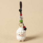 FREE Today: Wisdom and Peace Chinese Zodiac Linden Wood Engraved Plum Blossom Peace Safe Om Mani Padme Hum Key Chain