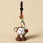 FREE Today: Wisdom and Peace Chinese Zodiac Linden Wood Engraved Plum Blossom Peace Safe Om Mani Padme Hum Key Chain