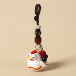 FREE Today: Wisdom and Peace Chinese Zodiac Linden Wood Engraved Plum Blossom Peace Safe Om Mani Padme Hum Key Chain