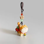 FREE Today: Purity and Focus Orange Tabby Cat Linden Wood Peach Wood Peace Safe Plum Blossom Om Mani Padme Hum Purity Key Chain