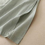Buddha Stones Summer Minimalist Side Slit Solid Women's Summer Sleeveless Dress With Pocket