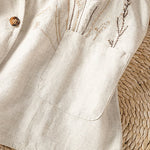 Buddha Stones Summer Embroidery Floral Women's Sleeveless Shirts With Pockets