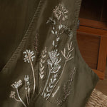 Buddha Stones Summer Embroidery Floral Women's Sleeveless Shirts With Pockets