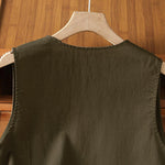 Buddha Stones Summer Embroidery Floral Women's Sleeveless Shirts With Pockets