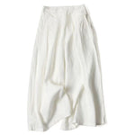 Buddha Stones Plain Color Cotton Linen High Waist Women's Wide Leg Pants With Pockets