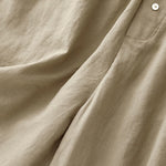 Buddha Stones Summer Minimalist Button-Up Elastic Waist Solid Women's Shorts With Pockets