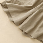 Buddha Stones Summer Minimalist Button-Up Elastic Waist Solid Women's Shorts With Pockets