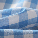 Buddha Stones Summer Pleated Yoke Gingham Check Women's Sleeveless T-Shirts Tank Top