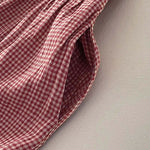 Buddha Stones Summer Casual Plaid Cotton Women's Sleeveless Dress With Pockets