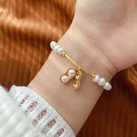 Buddha Stones Pearl Bead Peanut Good Things Happen Wisdom Bracelet