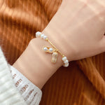Buddha Stones Pearl Bead Peanut Good Things Happen Wisdom Bracelet
