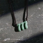 Buddha Stones Natural Green Jade 777 Angel Number Prosperity Necklace Pendant