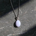 Buddha Stones Natural Blue Lace Agate Clarity Chain Necklace Pendant