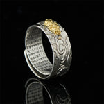 FREE Today: Luck and Wealth Pixiu Heart Sutra Copper Adjustable Ring