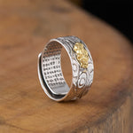 FREE Today: Luck and Wealth Pixiu Heart Sutra Copper Adjustable Ring