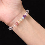 Buddha Stones Natural Clear Quartz Multiple Crystal Healing Bracelet