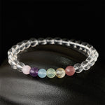 Buddha Stones Natural Clear Quartz Multiple Crystal Healing Bracelet