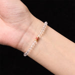 Buddha Stones Natural Clear Quartz 925 Sterling Silver Koi Fish Healing Bracelet