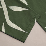 Buddha Stones Cotton Bamboo Leaf Patchwork Pattern Men's Tapered Pants With Pockets