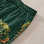 Buddha Stones Cotton Crane Pine Temple Landscape Pattern Men's Tapered Pants With Pockets