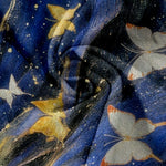 Buddha Stones Cotton Starry Butterfly Ribbon Pattern Women's Elastic Waist Pants With Pockets